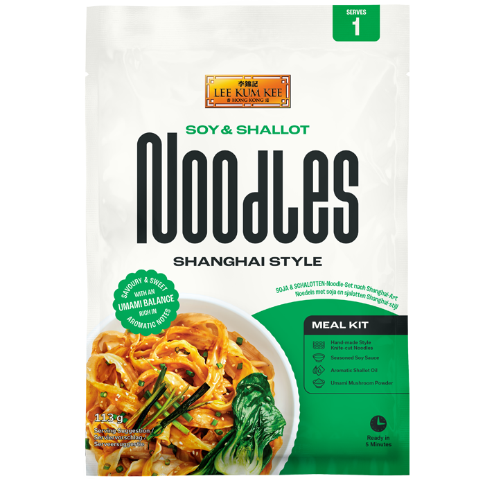 LEE KUM KEE Nudeln "Soy & Shallot" Shanghai Style, Meal Kit 113g