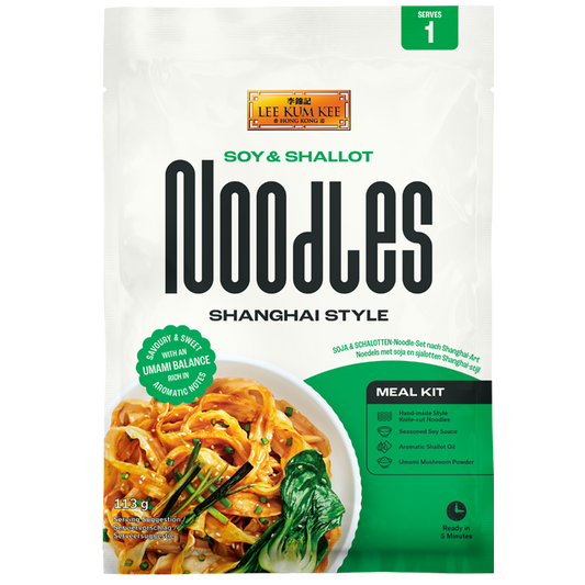 LEE KUM KEE Nudeln "Soy & Shallot" Shanghai Style, Meal Kit 113g