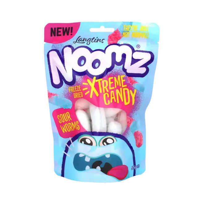 NOOMZ Gefriergetrocknete Süßigkeiten – Saure Würmer 55g