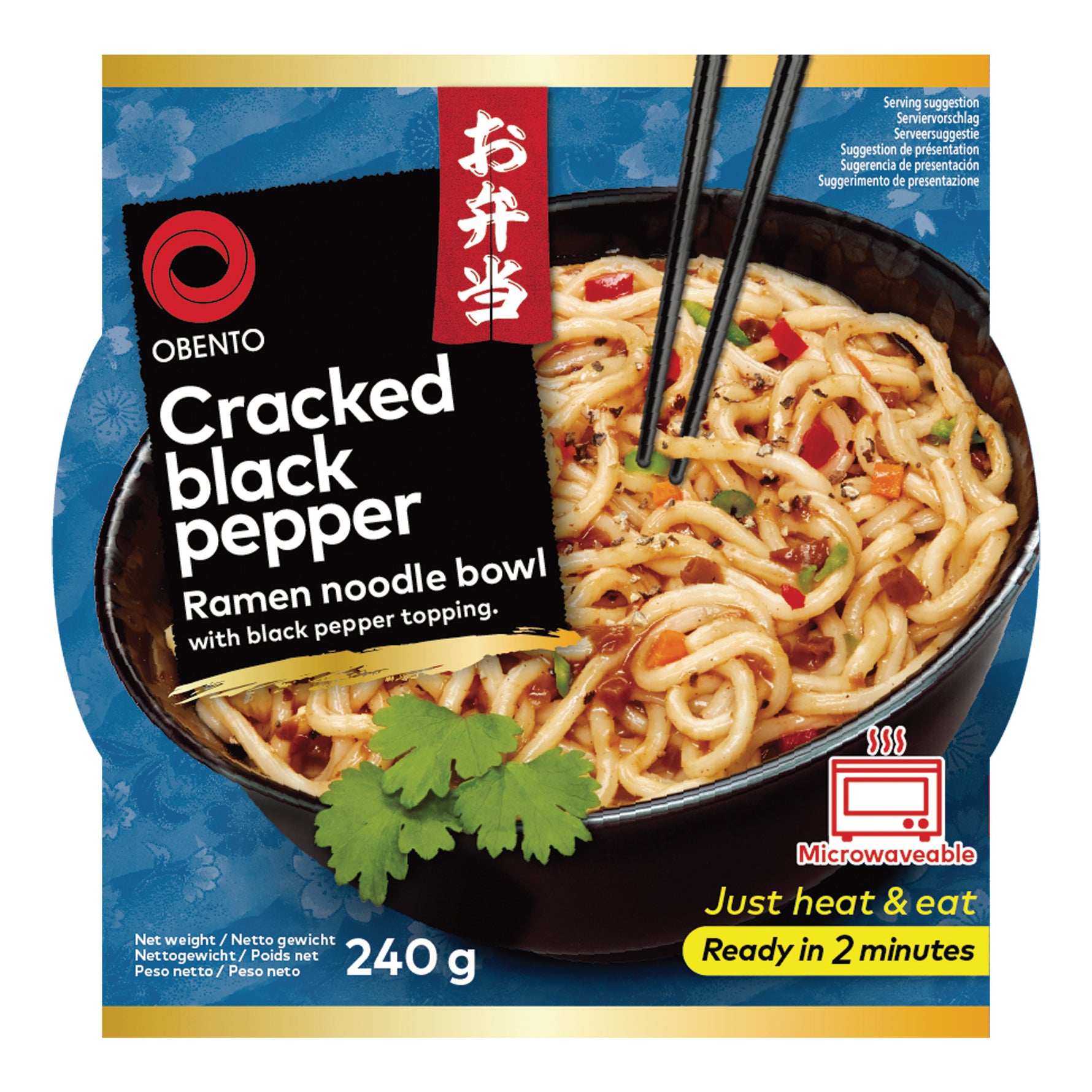 OBENTO Nudel Cup Schwarze Pfeffer Ramen g