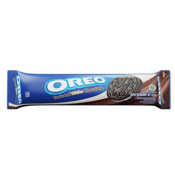 OREO Schokoladen-Sandwichkekse in der Rolle – Geschmacksrichtung: Zartbitter- und weiße Schokolade 120g