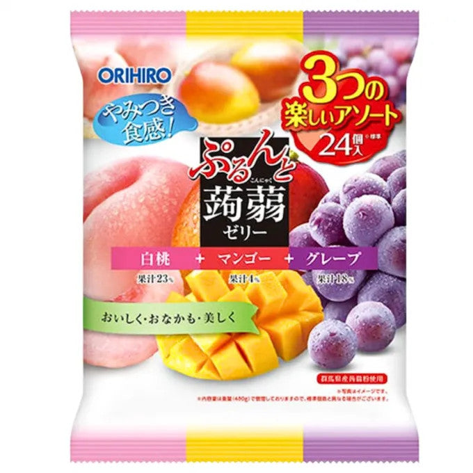 ORIHIRO Pfirsich- und Trauben-Pflaumen-Konjac-Gelee 216g