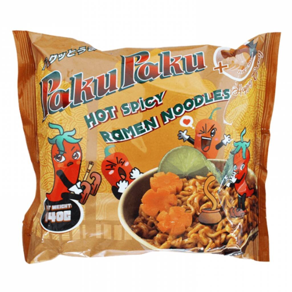 PAKUPAKU Scharfe Ramen Nudeln - Happy Curry 140g