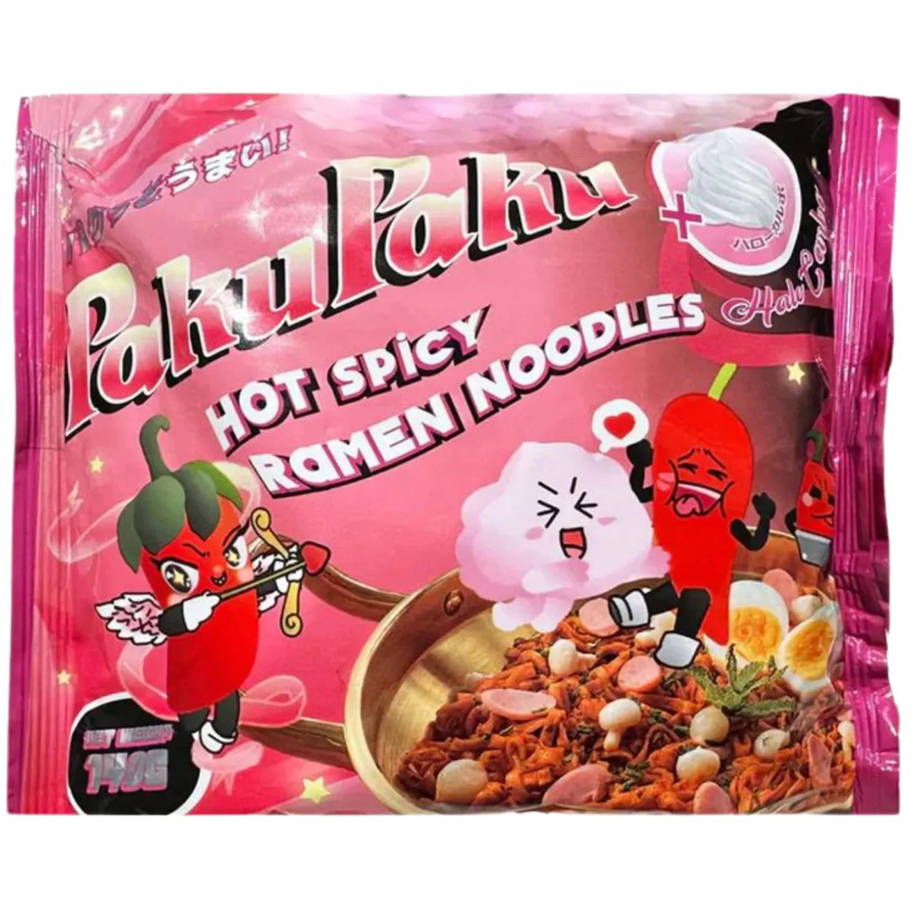 PAKU PAKU Scharfe Ramen Nudeln - Carbonara - Hot Spicy 140g