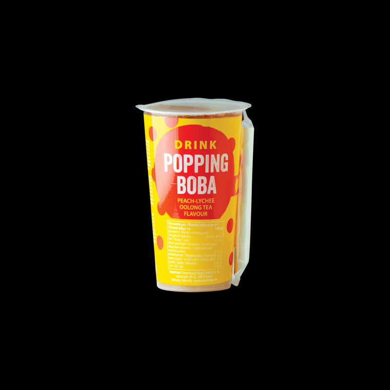 OBOBA Popping Boba Drink, Peach & Lychee Oolong 425ml
