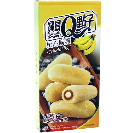 Q-BRAND Milch Mochi Rolle Banane 150g