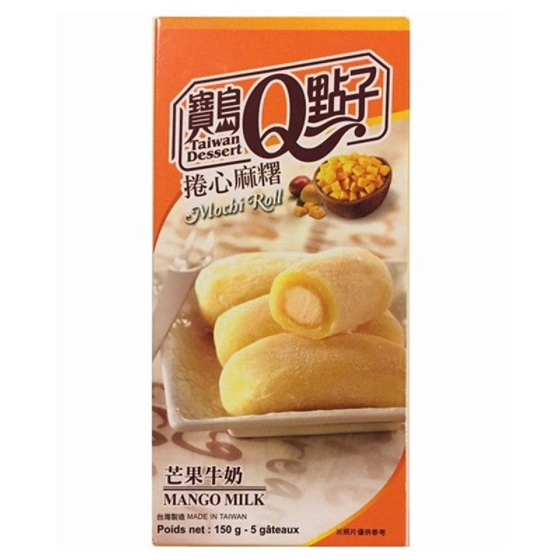 Q-Brand Milch Mochi Rolle Mango 150g