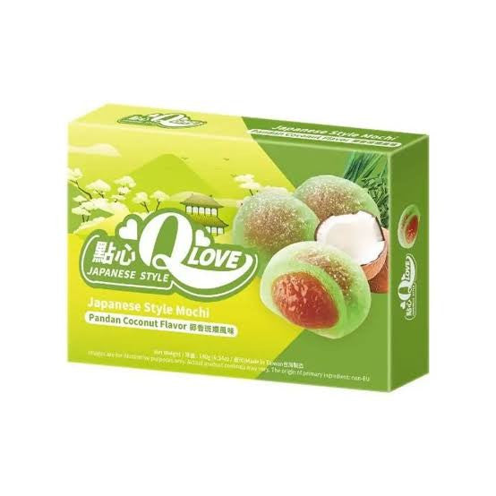 QLove Coconut Pandan Traditional Mochi 180g