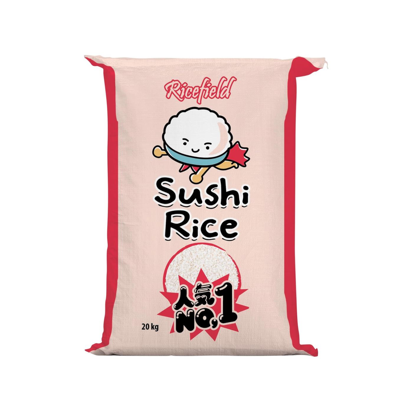 RICEFIELD Sushi Reis, Rundkorn Japonica 20kg