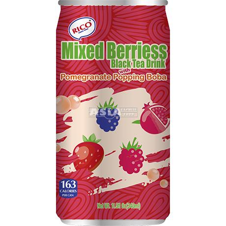 RICO Schwarztee Getränk mit Beeren & Boba 340ml