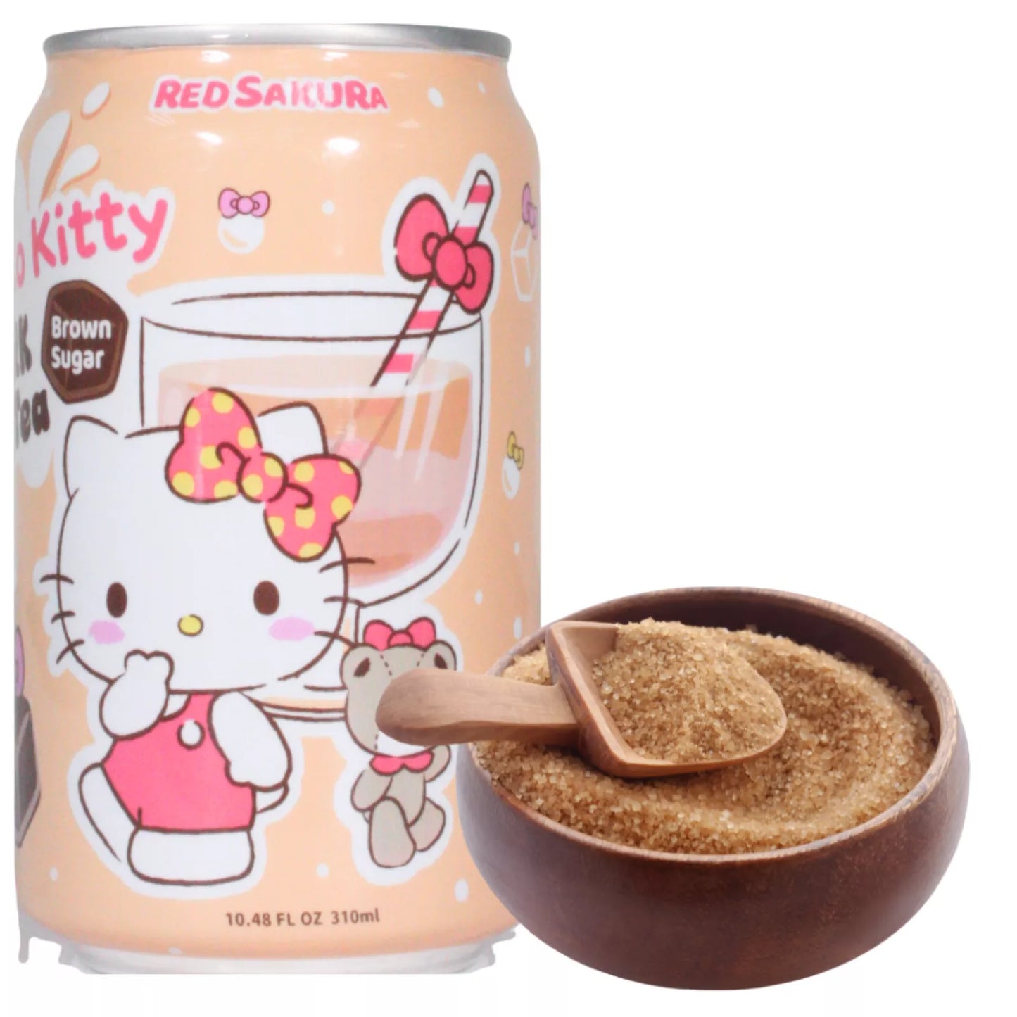 RED SAKUARA Hello Kitty Brauner Zucker Bubble Tea 310ml