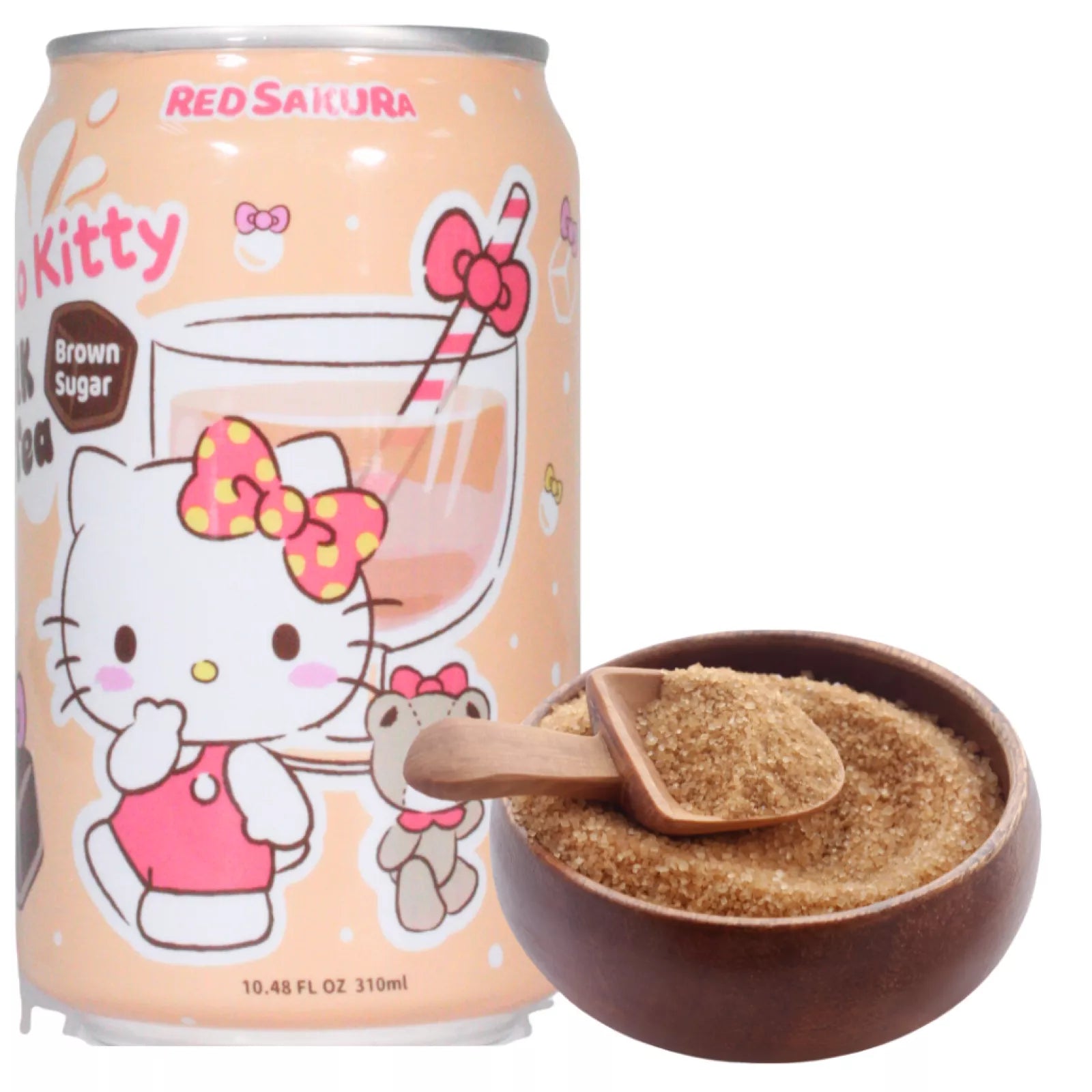 RED SAKUARA Hello Kitty Brauner Zucker Bubble Tea 310ml