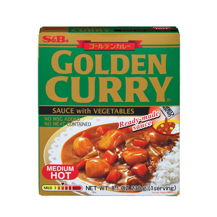 S&B Golden Curry Soße mit Gemüse medium scharf 230g