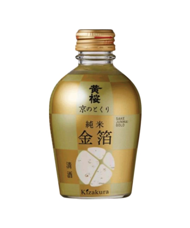 KIZAKURA Sake, Gold, 14% vol, Kyo no Tokuri Junmai Gold 180ml