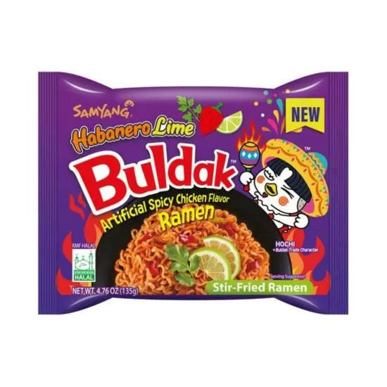 SAMYANG Buldak - Instant Nudeln Scharfes Huhn Habanero Limette 150g