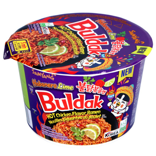 SamYang Buldak - Instant Nudeln Scharfes Huhn Habanero Limette Becher 200g