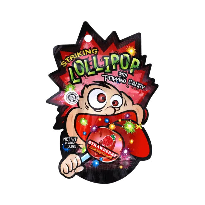 Striking Lollipop Knallbonbons - Erdbeere 14g