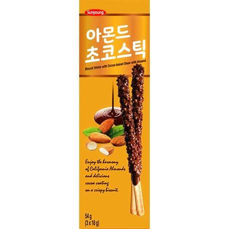 SUNYOUNG Choco Sticks Mandel 54g