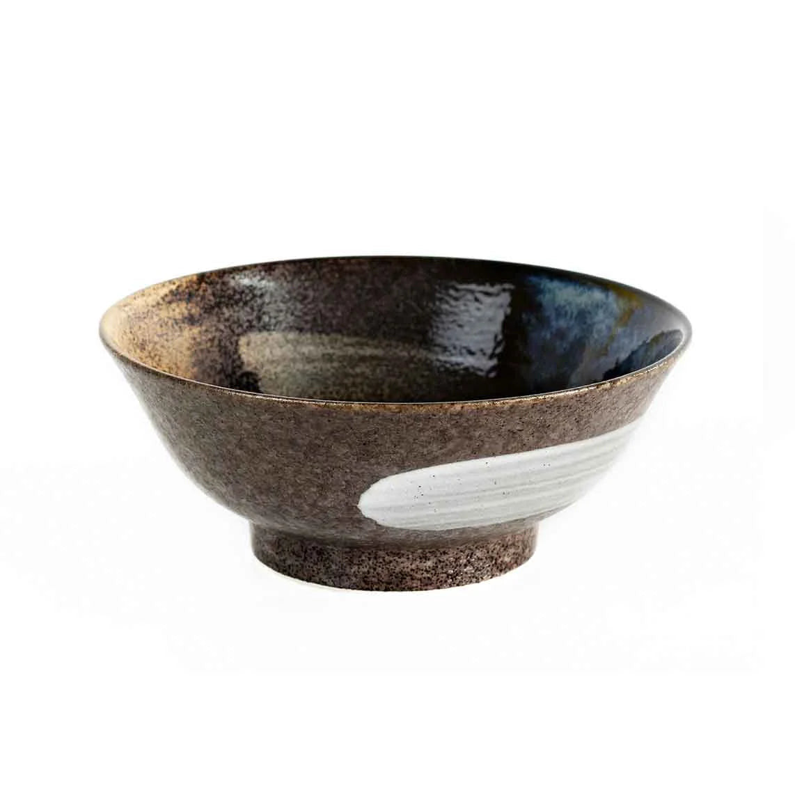 Taisan Ramennudel- Schale schwarz,blau,weiß und gelb: Dia: 21X8 cm