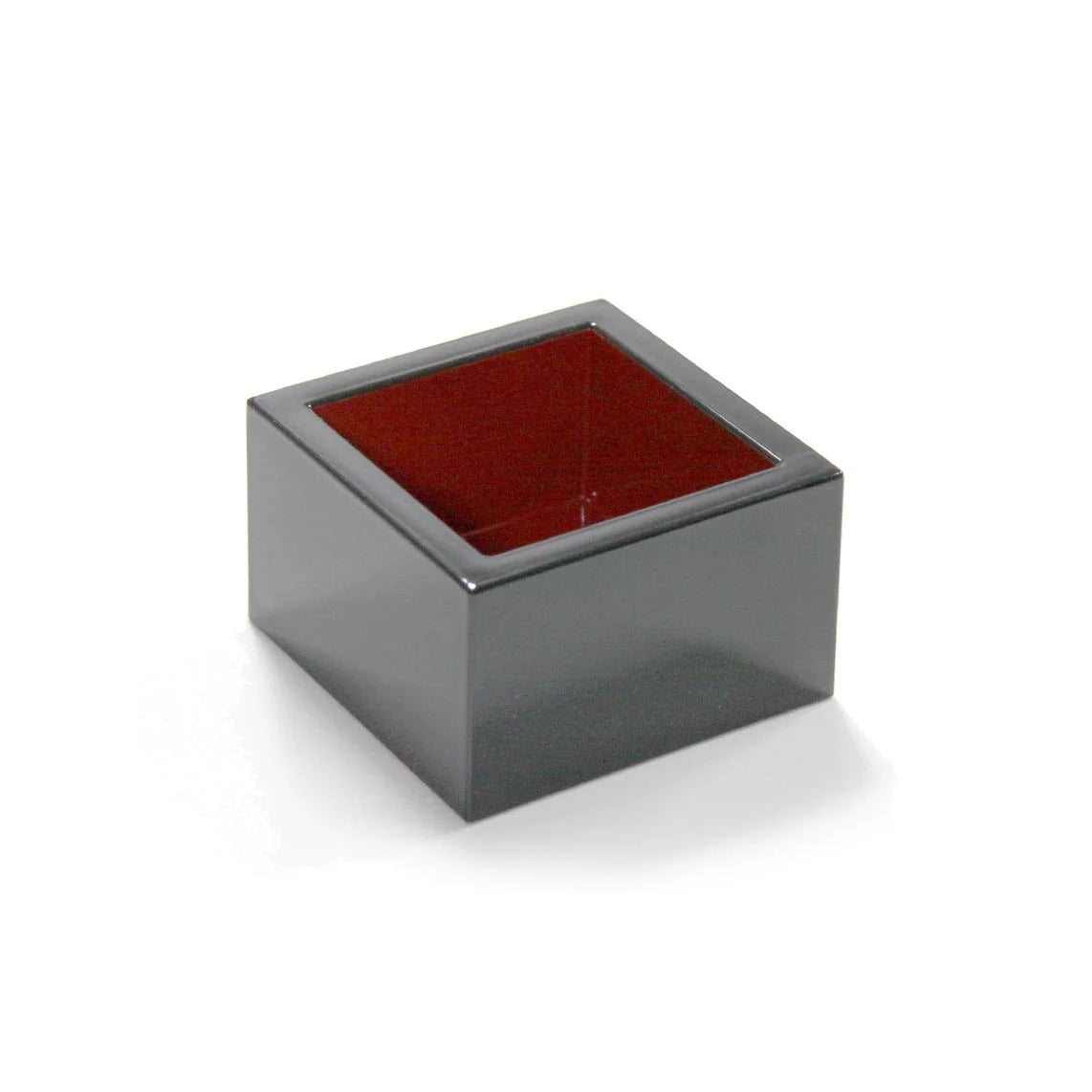 Taisan Sake Cup " MASU" Plastik ¦ schwarz-rot¦ 8x8 cm ¦ H5 cm