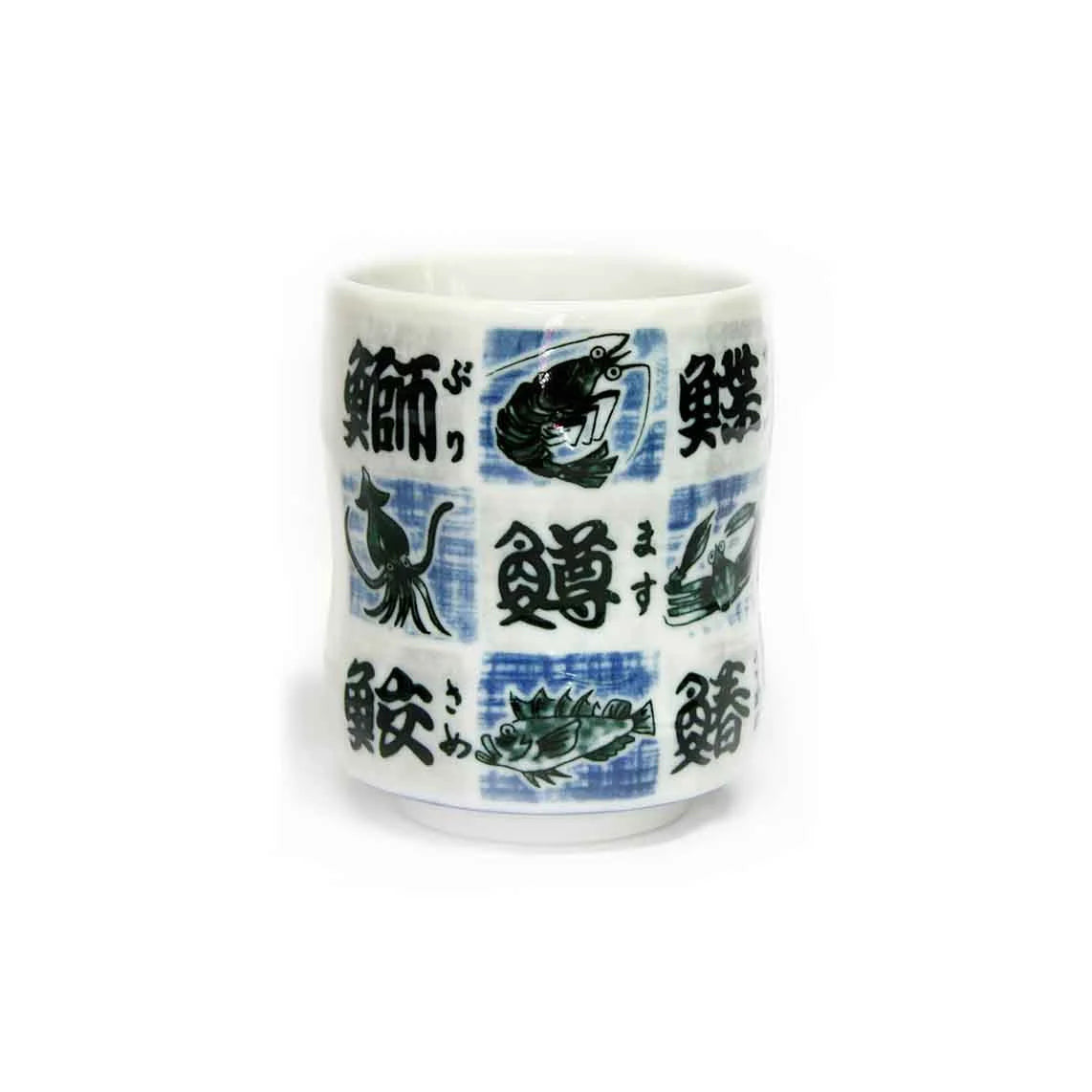 Taisan Teebecher mit Schrift und Fisch Dia:8,3xH:10,3cm 350ml