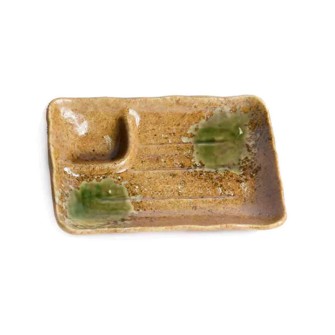 Taisan Teller, Oblong 2 geteilt gold 16,8X11,5CM