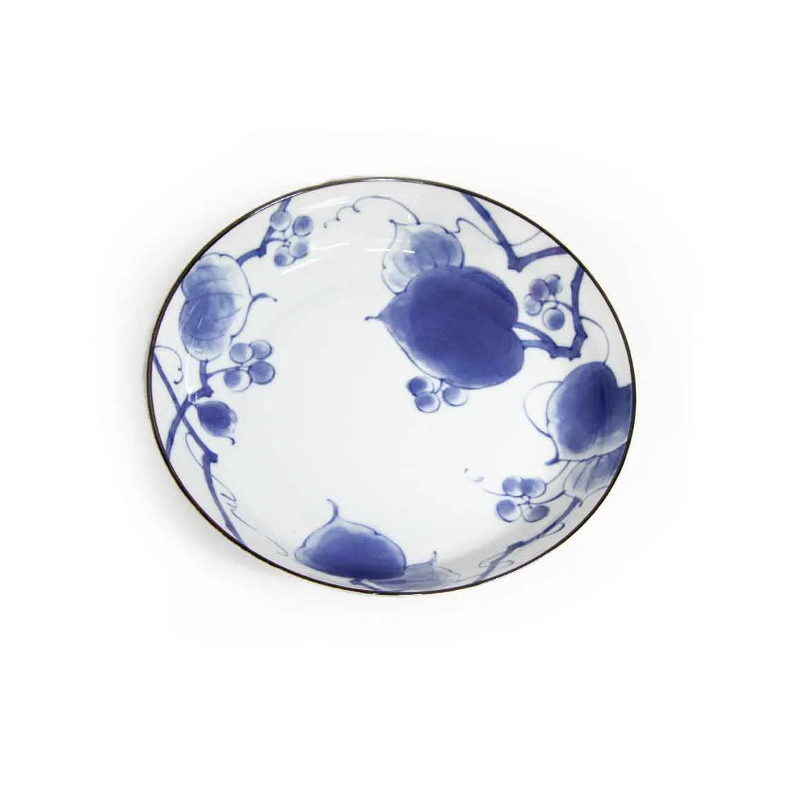 Taisan Teller | weiß-blau | Porzellan | D22,3cm