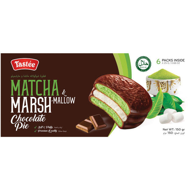 Tastee Kekse Schaumzucker Schokoladen Matcha 150g