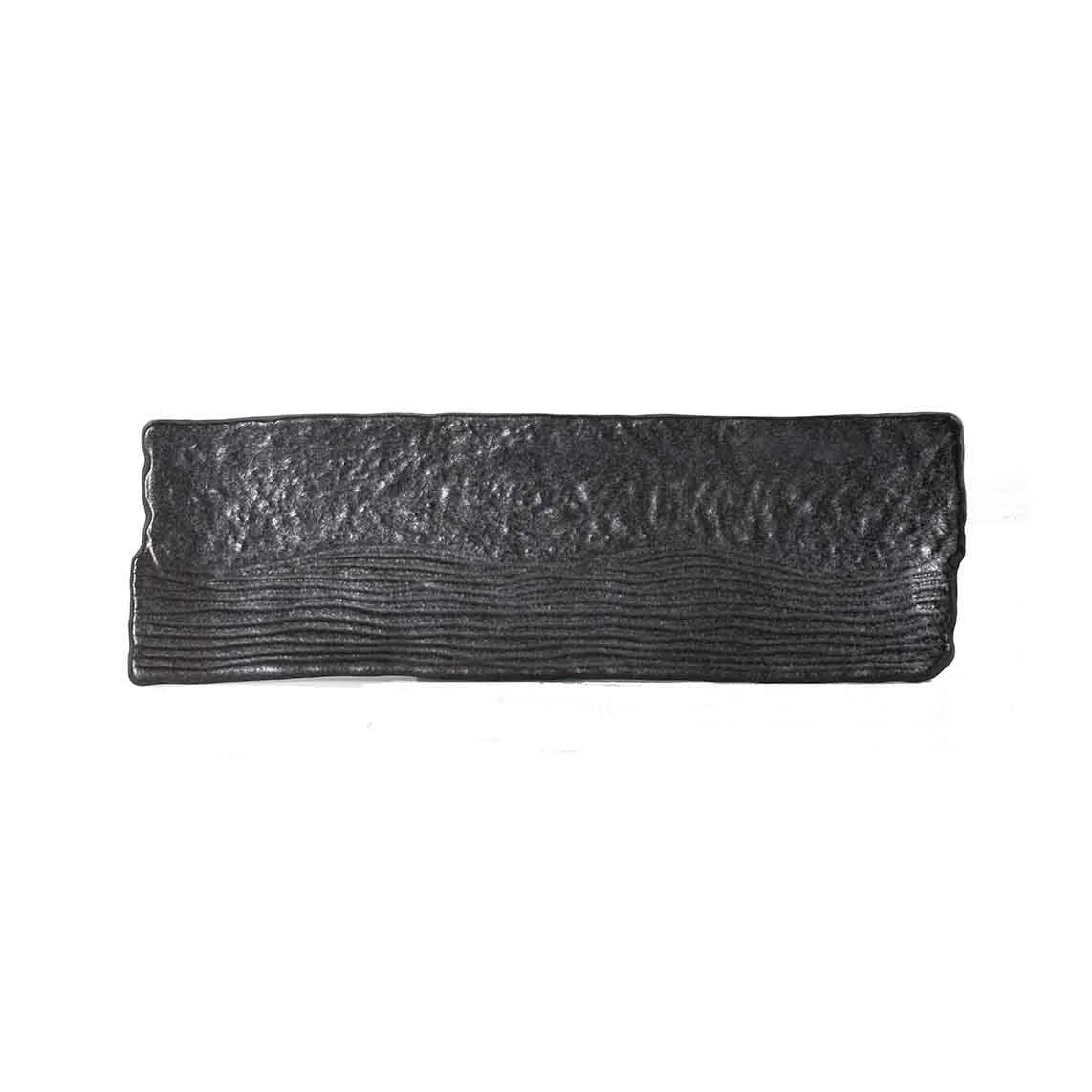 Teller, viereckig schwarz: 32.5X10.5X2cm