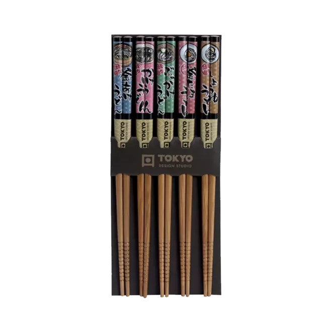 Tokyo Design Studio Essstäbchen-Set "Speisen "– 5 Paar