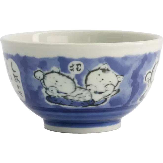 Tokyo Design Studio Kawaii Schüssel, Reiskatze Blau (600 ml)