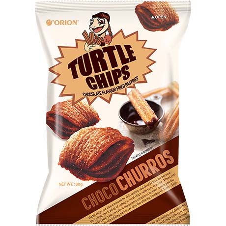 ORION Turtle Chips Choco Churros 80g
