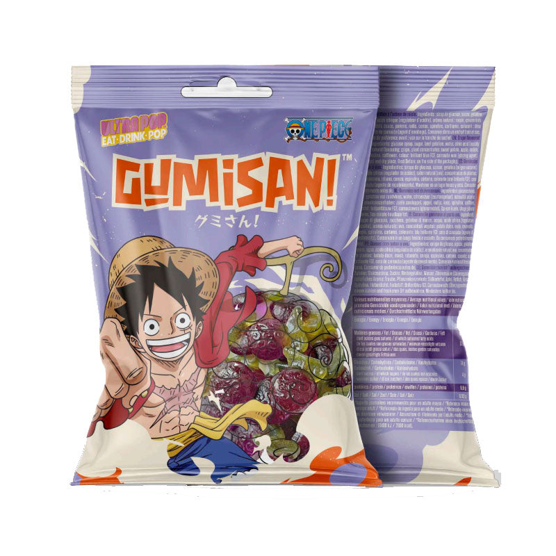 ULTRA POP GUMISAN Luffy, Fruchtgummi mit Traubengeschmack 180g