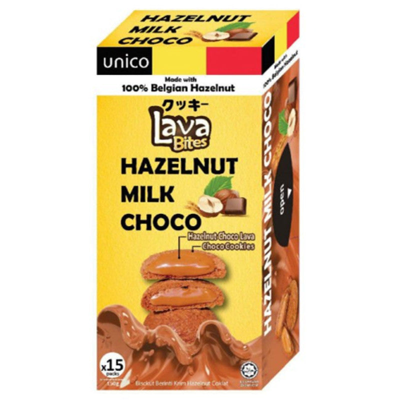 Unico Lava Bites Haselnuss Milchschokolade 150g