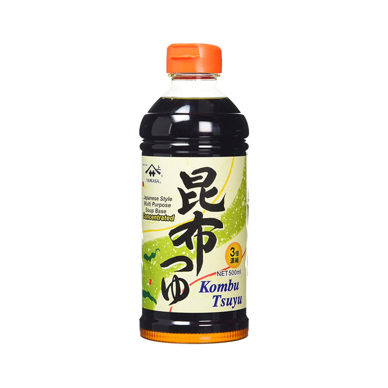Yamasa Kombu Tsuyu 500ml Würzsaucen-Konzentrat mit Kombu-Seetang für jap. Nudeln