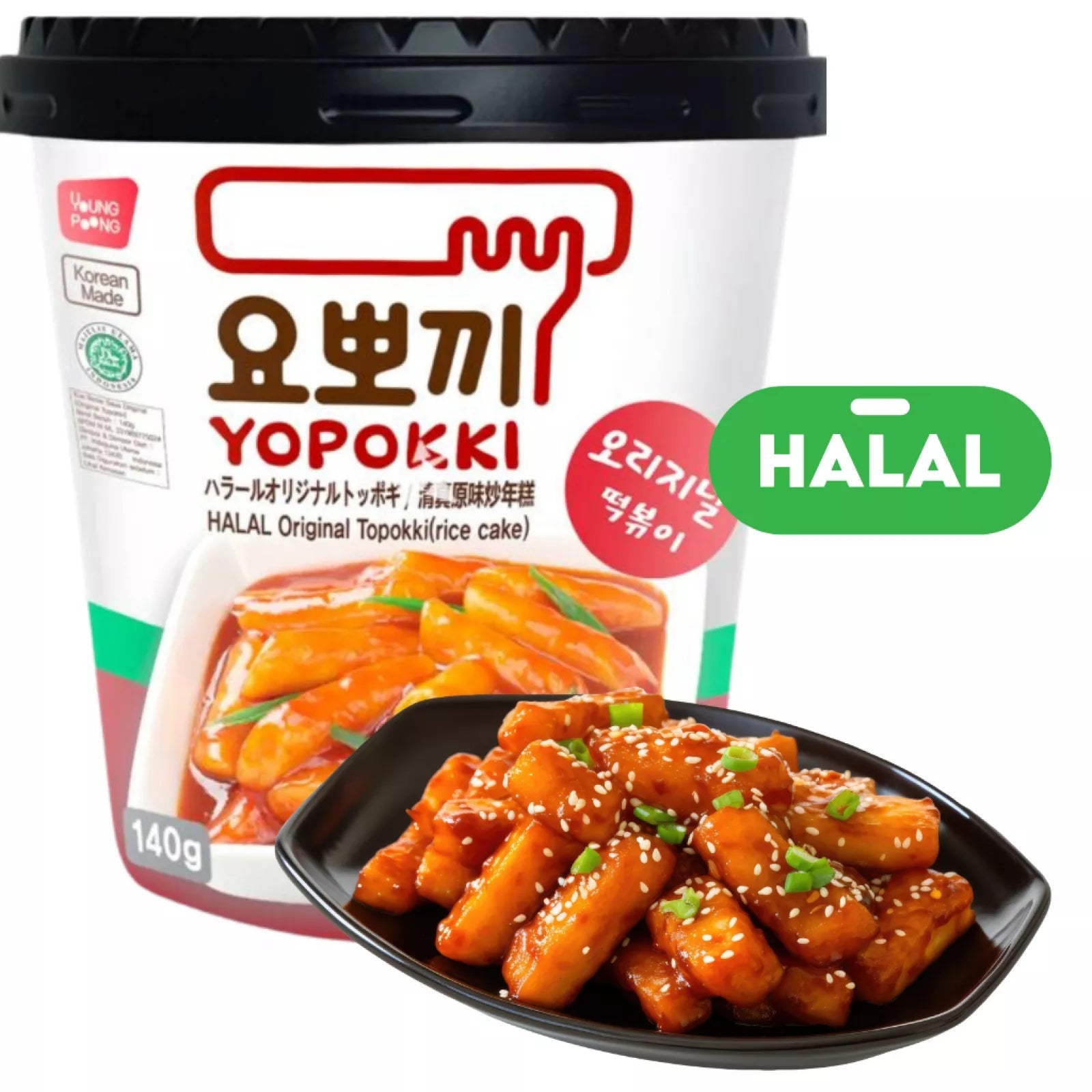 YOUNG POONG Instant Topokki Sweet & Spicy Halal 120g