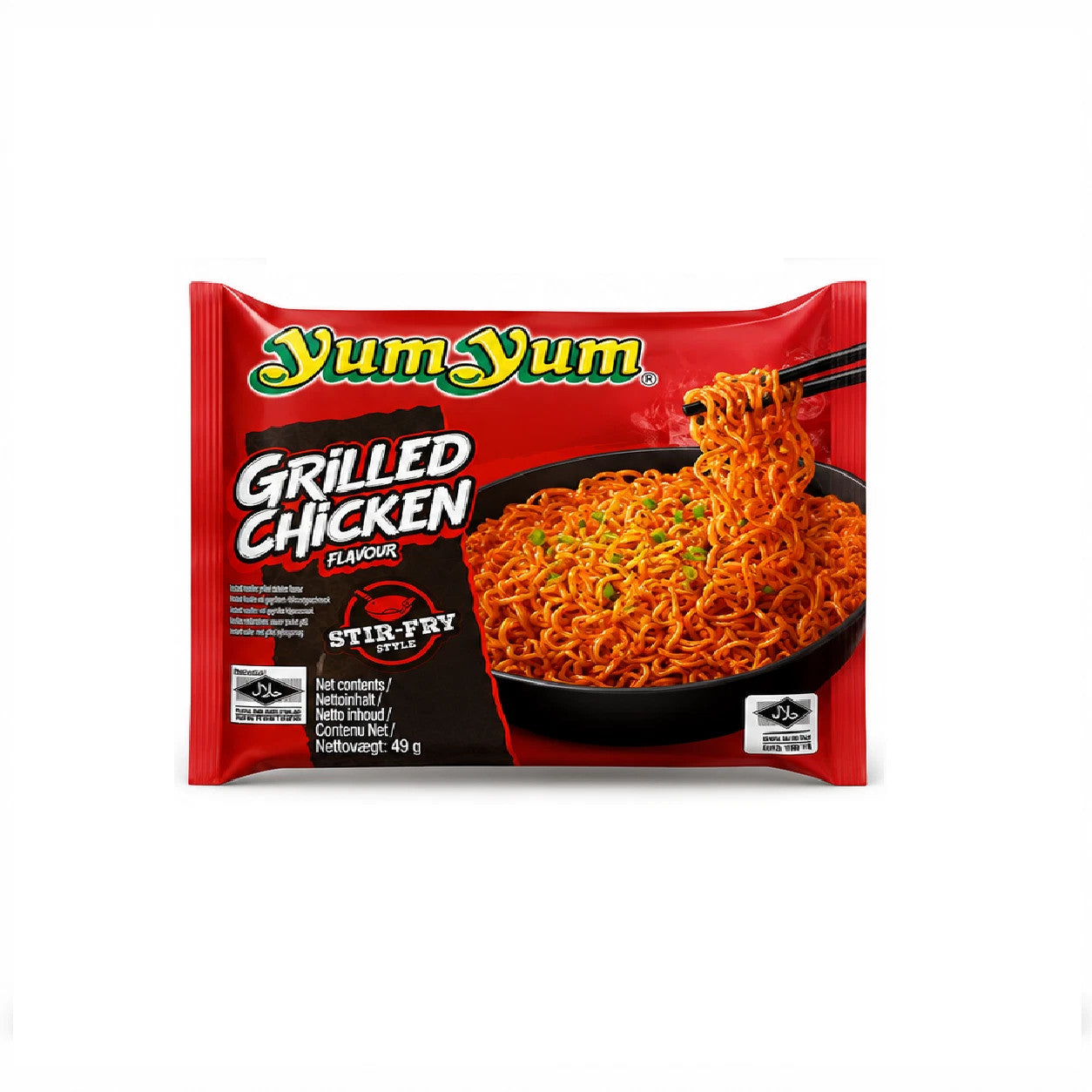 Yum Yum Instant-Nudeln mit gegrilltem Hähnchengeschmack, 60 g