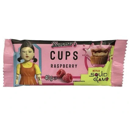 Yummers Squid Game Milchschokolade-Himbeer-Cups 40g